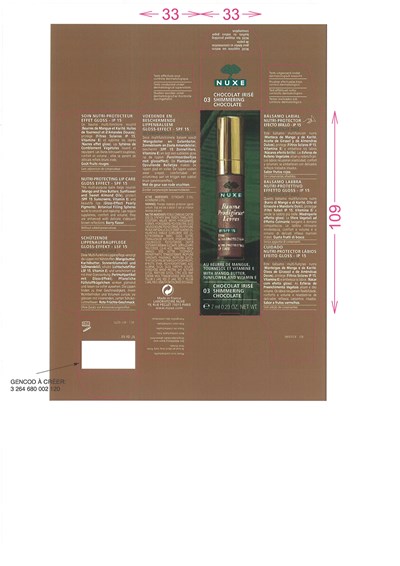 Image Of Carton Label (Baume Levres 03)